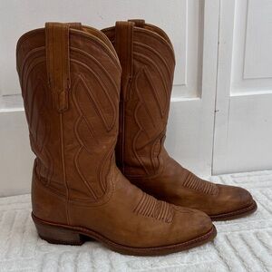 Tecovas “ The Justin “ Caramel Cowhide Leather Cowboy Boots